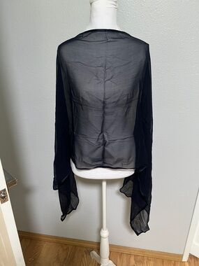 Sheer Black Women's Wrap Scarf